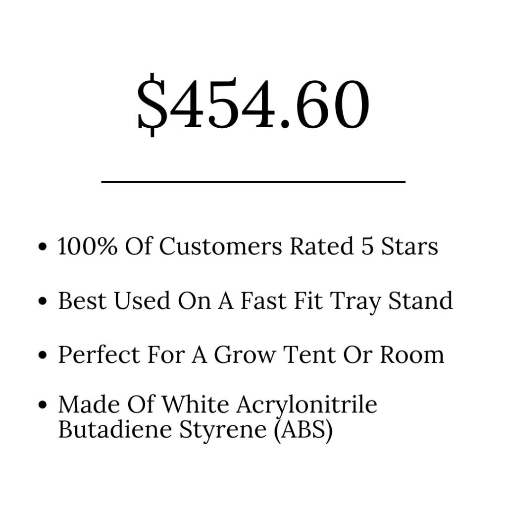 Price for 4x4 Hydroponic Tray in white