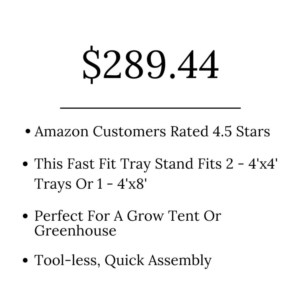 White Fast Fit Toolless Assembly Tray Stand, 4 ft. x 8 ft.