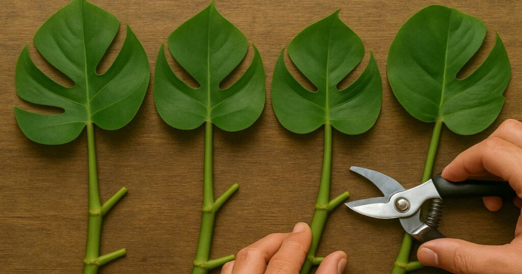 Monstera cuttings for propagation